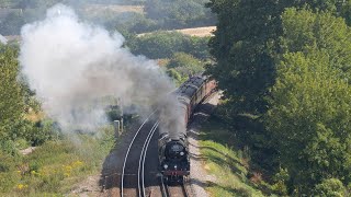 35018 British India Line gallops up Upwey bank  The End Of Southern Steam  090723 [upl. by Sibby928]