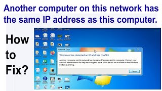 Windows has detected an IP address conflict  windows network configuration problem same IP address [upl. by Aiksa]