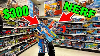 EPIC 300 NERF GUN Shopping Spree at TOYS R US [upl. by Ecnarwal]