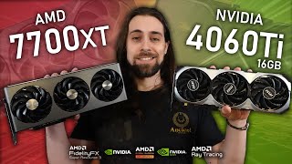 RX 7600 XT vs RX 7700 XT vs RTX 4060Ti 16GB  Productivity amp Gaming Benchmarks [upl. by Alamap]