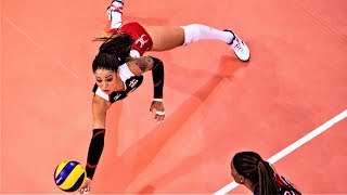 Brenda Castillo Amazing Volleyball Libero  TOP MOMENTS  World Grand Prix 2017 [upl. by Htide]