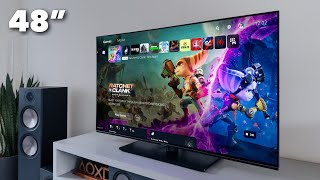 Unboxing Panasonics 48quot OLED TV  First Impressions [upl. by Etnoled]