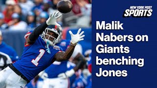 Malik Nabers on Giants benching Daniel Jones amp building chemistry with Tommy DeVito [upl. by Imyaj]