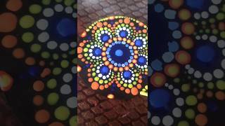 Simple dot mandala painting for beginners canvas board dot mandalaart easypainting artwork [upl. by Atnahs]