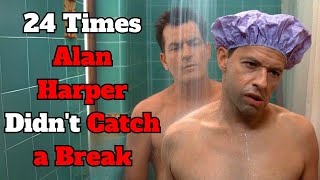 24 Times Alan Harper Didnt Catch a Break  Two And A Half Men [upl. by Earehs]