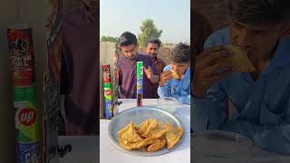 Big Samosa Eating Challenge youtubeshorts samosachallenge [upl. by Yvel]