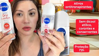 Desodorante antitranspirante NIVEA Active Dry Comfort Nova fórmula  Resenha sincerona [upl. by Terb]