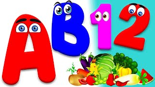 Toddlers Learning For 4 Year Olds  Educational Videos For Toddlers  ABC 123 and Vegetables [upl. by Lemcke673]