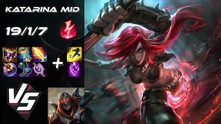 MID Katarina vs Zed  NA Grandmaster Patch 1417 [upl. by Erme]