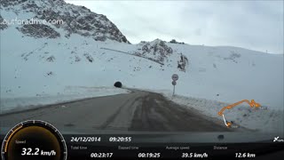 Ötztal Glacier Road Solden  VOLVO V50  Dash Cam  James Bond Spectre Location [upl. by Bethesde]