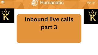 Inbound live calls  Concept calls  Part 3 [upl. by Sibel]