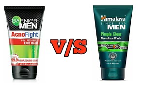 Garnier Men acne face wash vs Himalaya Men pimple clear face wash [upl. by Htenaj]