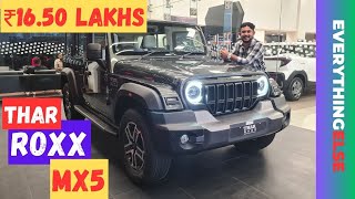 2024 Mahindra Thar Roxx MX5 Model 🔥 Sunroof  Alloy Wheels Variant [upl. by Jacquet944]