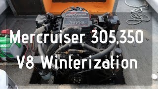 Mercruiser 305350 5057 V8 Winterization in 5 Minutes [upl. by Narahs]