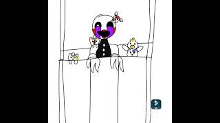 MarionettePuppet in a Box Speed Paint art fnaf shorts [upl. by Keisling]