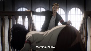 pieck scares porco  all porco galliard scenes in s4 ep4 [upl. by Oster390]