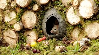 George the Mouse in a Log pile House  the log pile [upl. by Beitris]