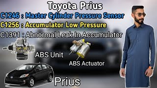 C1246  C1256  C1391 ABS Unit amp ABS Actuator Replace Toyota Prius 2011 Model Very interesting Video [upl. by Chiles250]