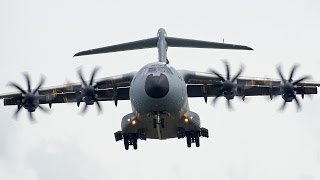 Airbus Military A400M EC402 Training at ClermontFerrand Auvergne Airport [upl. by Wavell429]