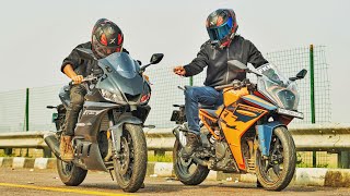 YAMAHA R3 VS KTM RC390  Unbeatable In Single Cylinder🔥 [upl. by Lanfri]