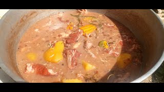 JAMAICAN RED PEAS SOUP WITH PIGTAIL amp CHICKEN FOOT FEET cooking jamaican food love [upl. by Animaj701]