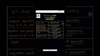 Using the Discriminant to Classify the Solutions of Quadratic Equation quadraticequations [upl. by Jacky]