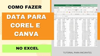 Como Fazer Data Para usa no Corel e no Canva [upl. by Willem142]