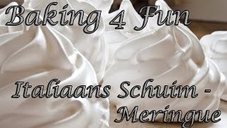 Italiaans schuim Meringue  Baking 4 Fun [upl. by Domonic]