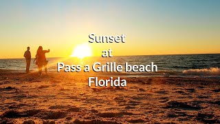 Sunset at Pass a Grille beach Florida No music [upl. by Dzoba]