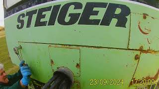 Mole ploughing with Steiger Cougar [upl. by Odlauso]