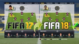 FIFA 17 İÇİN FIFA 18 TRANSFER YAMASI [upl. by Tallbot]