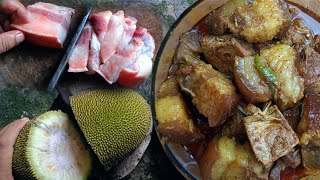 Pork curry with Jackfruit  Tasty Pork curry recipe [upl. by Adnohsad]