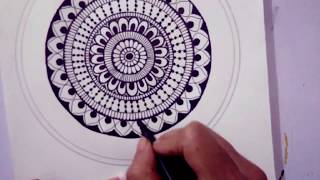 HOW TO DRAW MANDALA  FOR BEGINNERS [upl. by Horatius879]