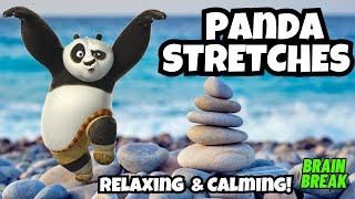 PANDA STRETCHES 2  CALMING STRETCH ACTIVITY FOR KIDS  YOGA EXERCISE FOR KIDS [upl. by Mario5]