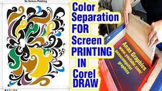 Screen Printing a 6 Color Separation CorelDRaw by Muhammad Anas [upl. by Chubb]