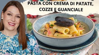 Pasta con guanciale patate amp cozze fusione di terra e mare [upl. by Yvon]