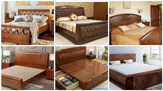 Latest Wooden Double Bed Designs  Modern Bed Design For Bedroom  harvistore [upl. by Edecrem]