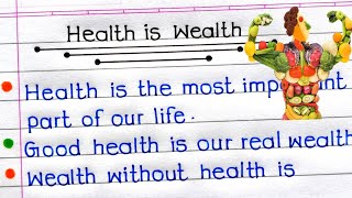 10 Lines On Health is Wealth  Essay On Health is Wealth  10 Lines Essay On Health is Wealth [upl. by Anibla]