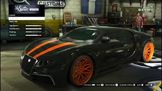 GTA 5  Past DLC Showing Vehicle Customization  Truffade Adder  Bugatti Veyron [upl. by Mickie308]