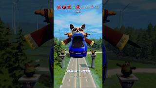 Kong fu panda 🐼 vs super cars shorts beamngdrive [upl. by Hsirrap]