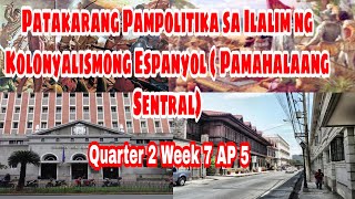 Quarter 2 Week 7 AP 5 Patakarang Pampolitika sa Ilalim ng Kolonyalismong Espanyol [upl. by Weir]