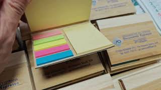 STAMPA UV A COLORI SU NOTESIN LEGNO PORTA POST IT [upl. by Aissirac]