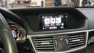 Interface CarPlayAndroid Auto  cámara trasera en Mercedes E W212 [upl. by Akiem]