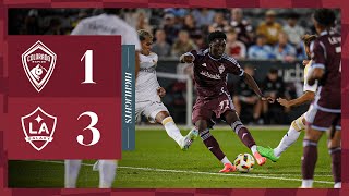 HIGHLIGHTS  Riqui Puigs brace pushes LA Galaxy over Rapids in Colorado [upl. by Ecnaret]