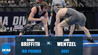 Shane Griffith vs Jake Wentzel 2021 NCAA Title 165 lbs [upl. by Pascia]