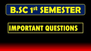 BSC 1st SEMESTER  परीक्षा में पूछे जाएंगे ये सवाल  ALGEBRA AND TRIGONOMETRY  PUNJAB UNIVERSITY [upl. by Augustine]