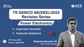 TS GENCO AE EEE Revision Sessions  Electronics  Important Concepts amp Expected Ques  ACE Online [upl. by Moselle]