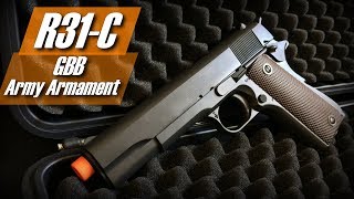 M1911 A1 R31C  Army Armament Airsoft GBB Full MetalReview e Teste BR [upl. by Ailyt127]