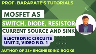 MOSFET AS A SWITCH DIODE RESISTOR CURRENT SOURCE AND SINK [upl. by Inaffit]