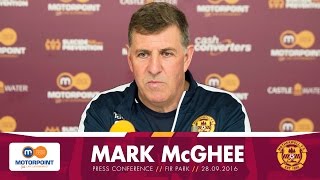 PRESS  Mark McGhee pre Hearts [upl. by Wolram796]